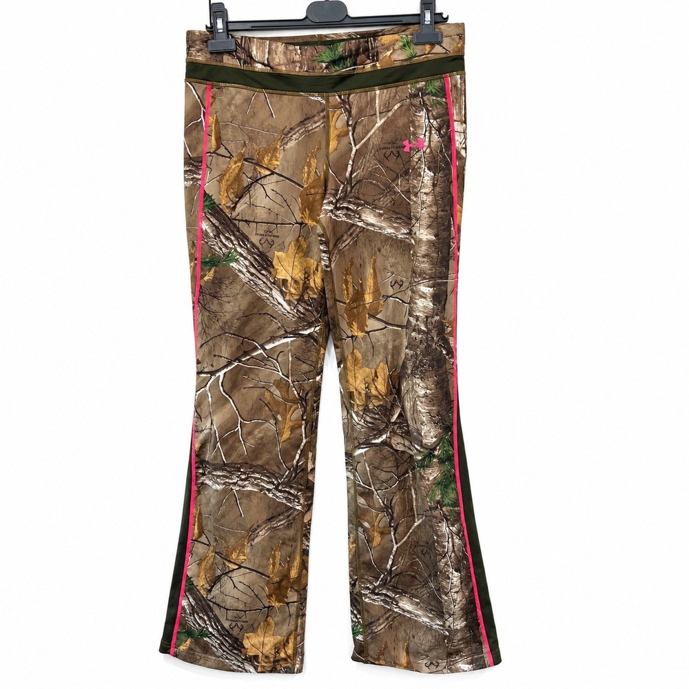 Under Armour Scent Control Realtree Xtra Camo Pants Pink Logo Sz L